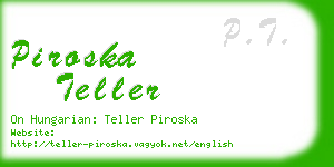 piroska teller business card